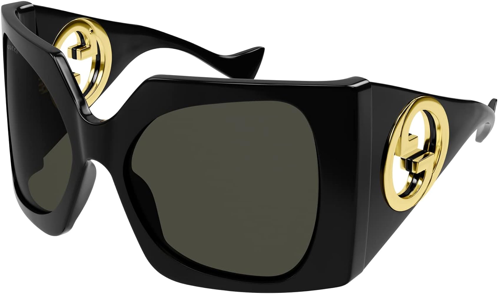 NEW GUCCI OVERSIZED BLACK WOMEN SUNGLASSES GUCCI GG1255S 001 NEW GUCCI EYEWEAR NEW GUCCI OVERSIZED BLACK SQUARE WOMEN SUNGLASSES GUCCI  main image 4